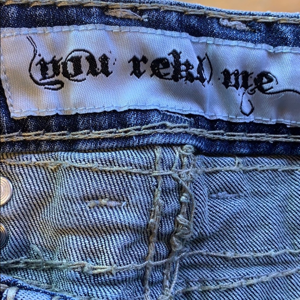 REKD- YIU REKD ME DISTRESSED STRAIGHT JEANS - Picture 11 of 12